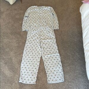 Cozy Pajamas in blue with reindeer Print